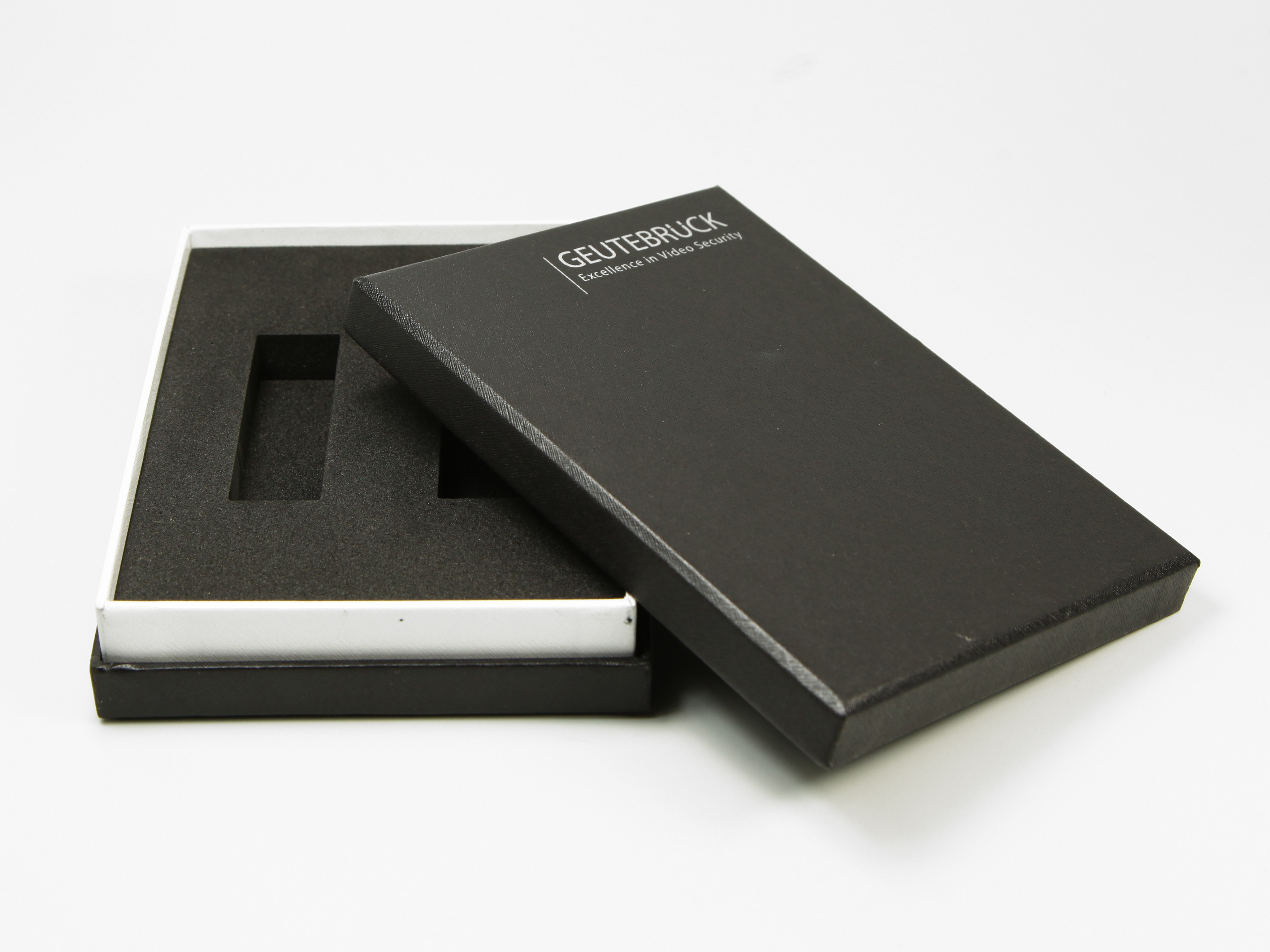 geschenkverpackung deckel schwarz logo