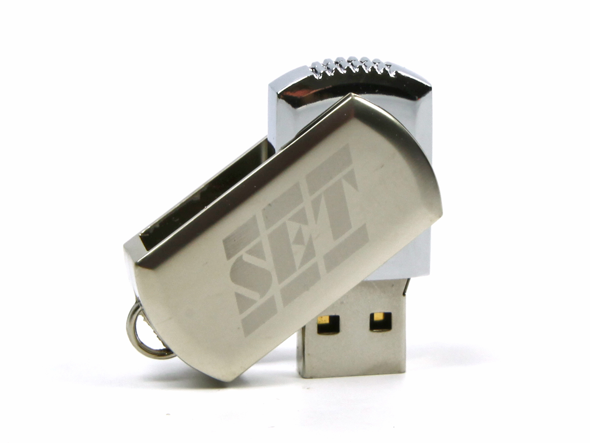 usb stick drehen buegel metall logo