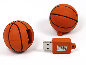 PVC USB-Stick in Basketballform, USB Ball Sonderanfertigung