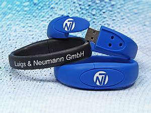 USB Armband, Bracelet, Silikonarmband mit Halterung