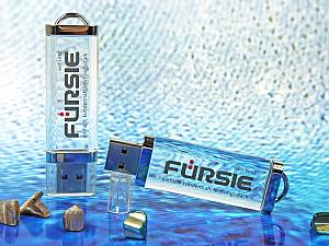 Transparenter USB-Stick Crystal mit Logo bedruckbar - besonders glasig!