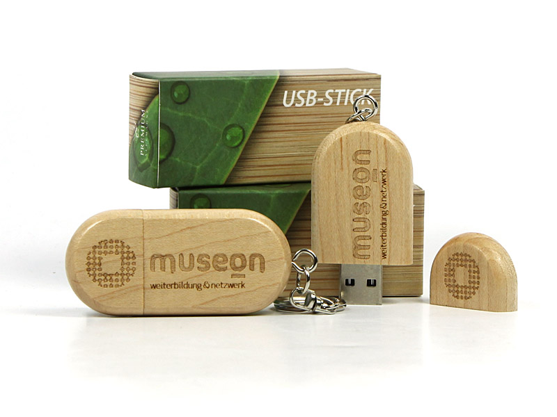 museon holz usb giveaway gravur weiterbildung