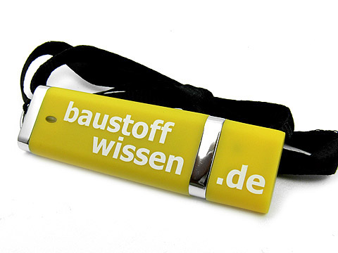Kunststoff-USB-Stick gelb Werbegeschenk, Kunststoff.10