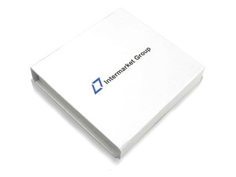 Magnetklappbox mit Firmenlogo weiss, K01 Magnetklappbox