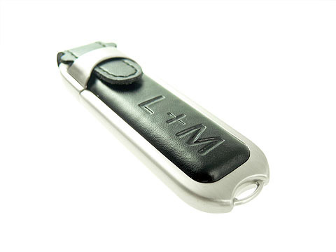 Schlichter Leder-USB-Stick Werbegeschenk, Leder.02