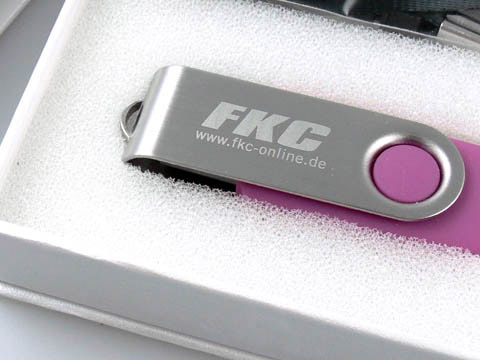 Swing USB-Stick Metall-Buegel rosa, Metall.01