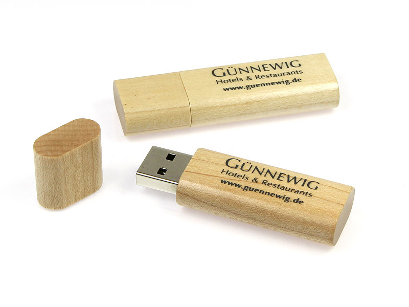 USB-Stick hellbraun Guennewig Holz, Holz.02