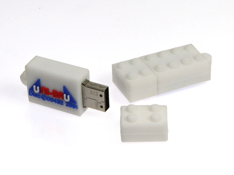 usb stick lego baustein weiss druck logo sonderanfertigung