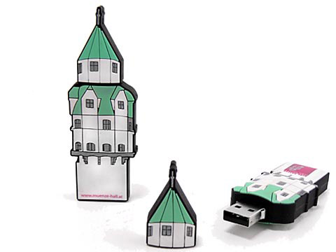 custom usb-stick individuell turm burg weiss, Custom USB-Sticks