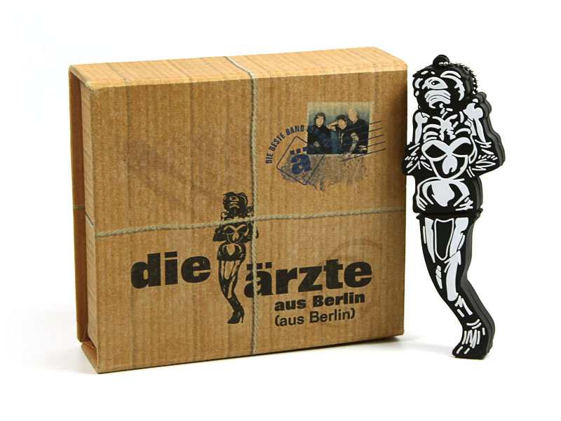 usb-stick-logo-freiform-100.html, Die Ärzte Figur Fanartikel Merchandise USB-Stick sonderanfertigung, CustomLogo, PVC