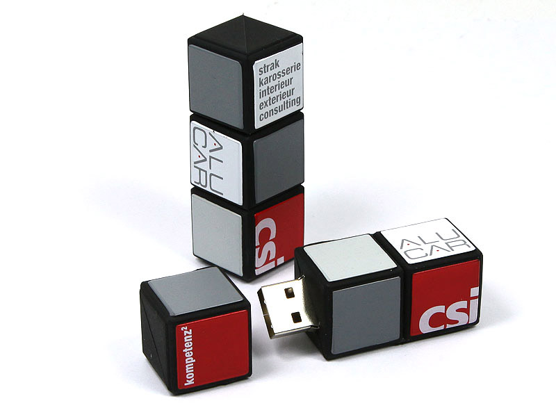 Firma, dunkelgrau, hellgrau, weiß, kundenanfertigung, magic cube, usb magic, PVC