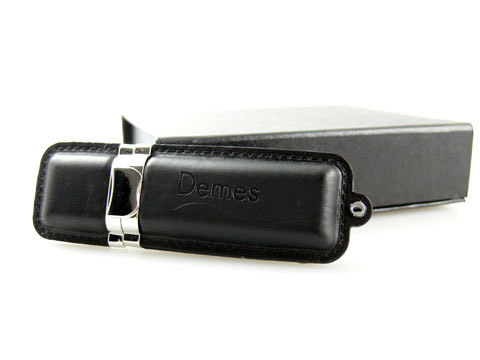 leder usb-stick schwarz werbegeschenk, Leder.08