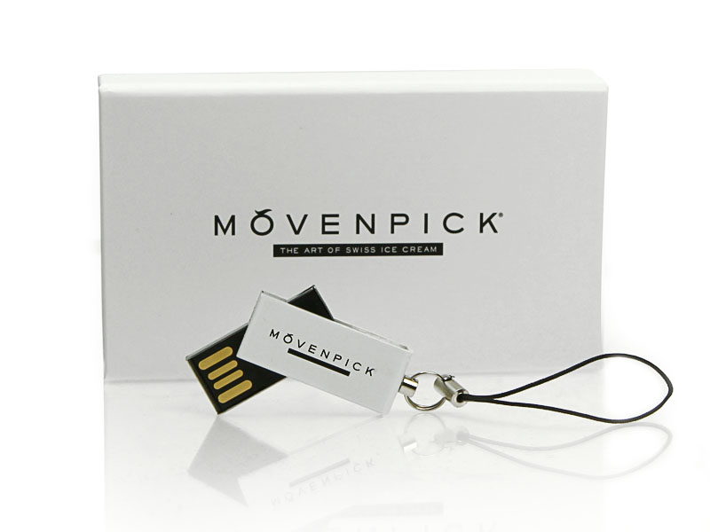 mövenpick mini usb-stick bedruckt verpackt