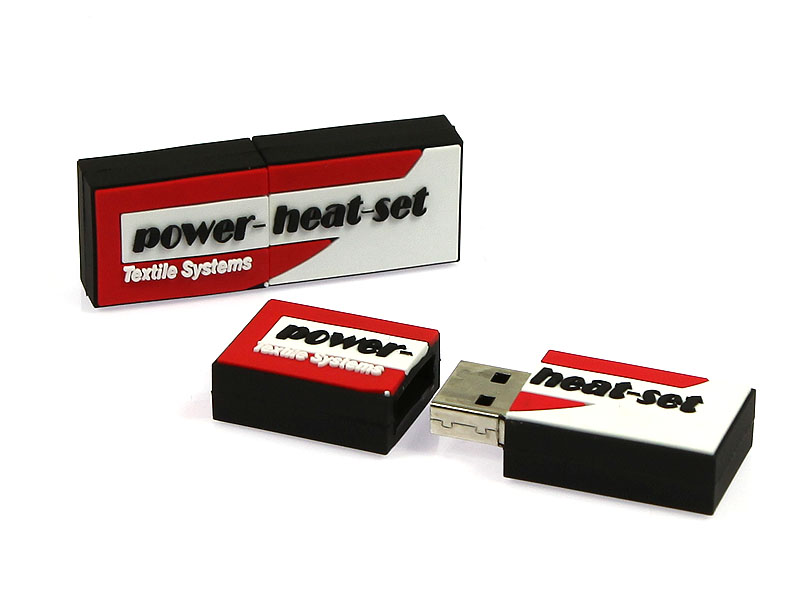 logo rechteckig, power-heat-set logo custom farbig usb-stick, CustomLogo, PVC