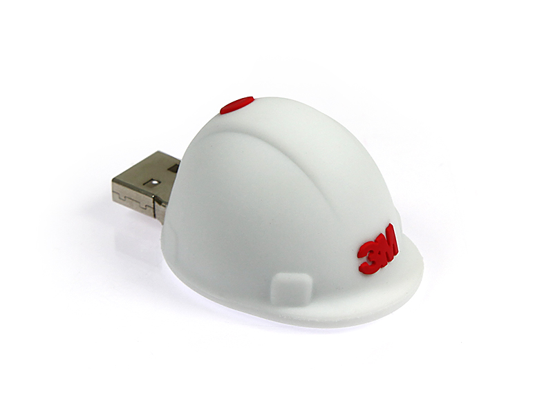 USB Bauhelm, Bau, Baustelle, Arbeit, Kran, Schraubenschlüssel, USB Bauhelm weiß