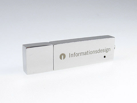 usb-stick hochglanz edel lasergravur informationsdesign, Metall.04