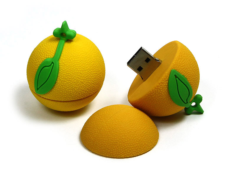 Food Orange, Zitrusfrucht, Obst, rund, usb orange, fun, CustomModifizierbar, PVC