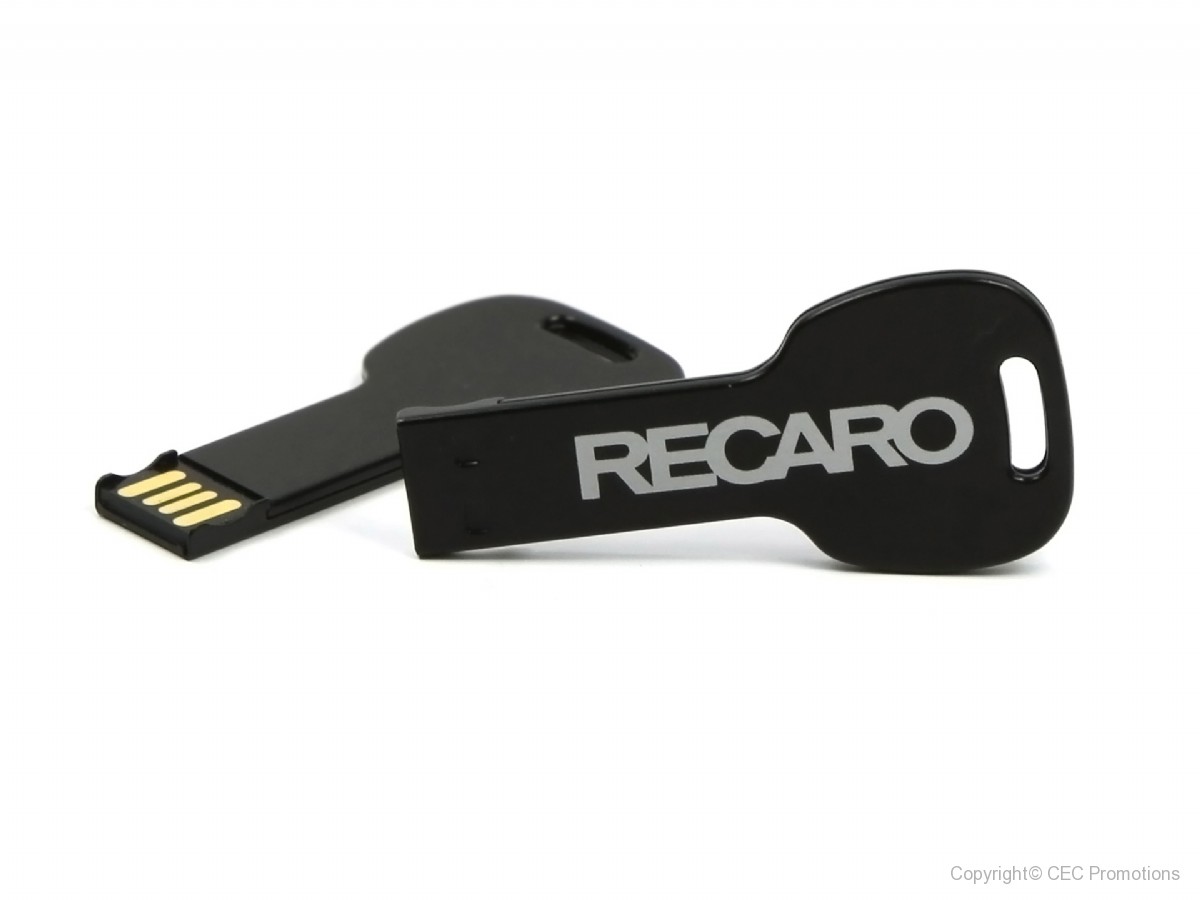 Key USB Stick Schluessel schwarz Logo gravur