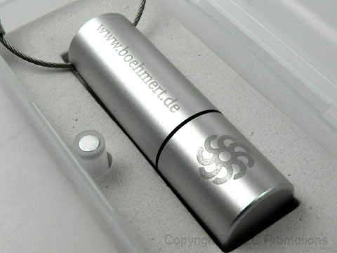 Werbegeschenk USB-Stick Alu graviert Logo, schraubverschluss, Alu.14