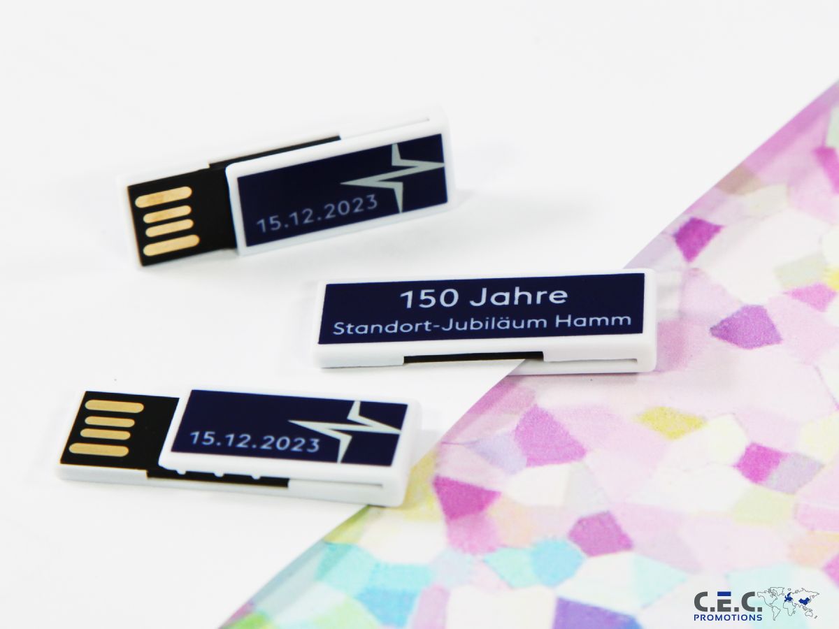 usb briefklammer kunststoff mit logo