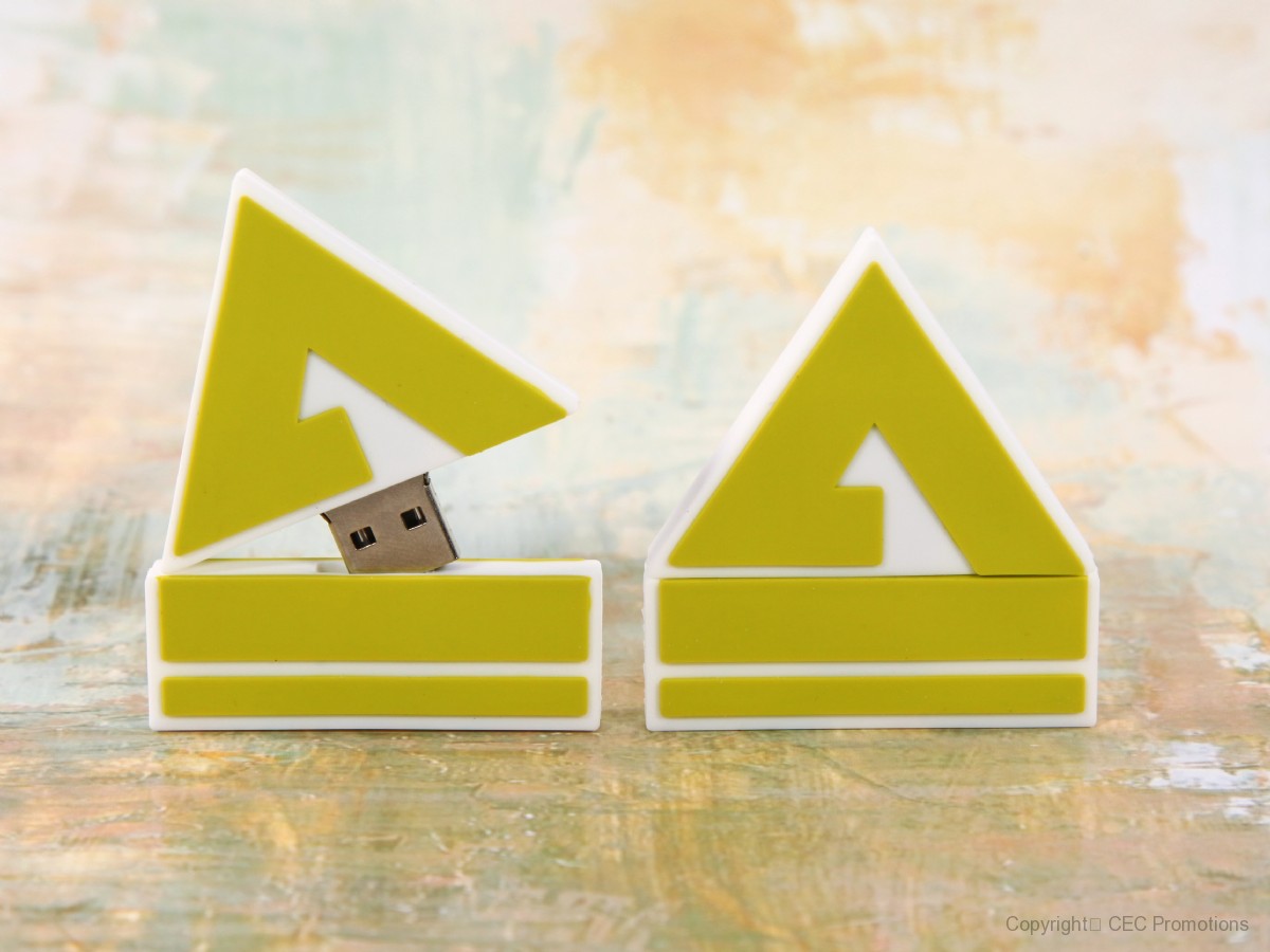 usb stick dreieckig logoform kreativ individuell logo werbung