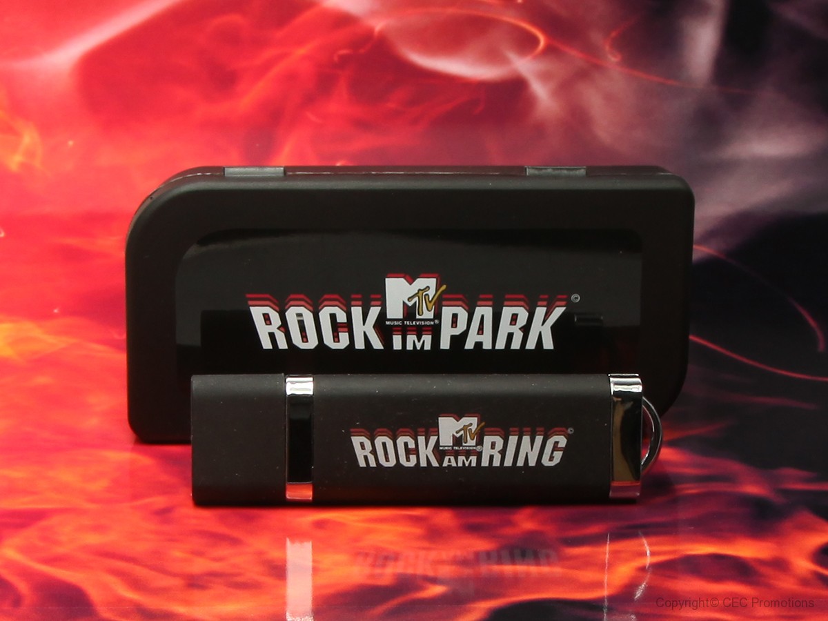usb stick kunststoff schwarz verpackung rock im park