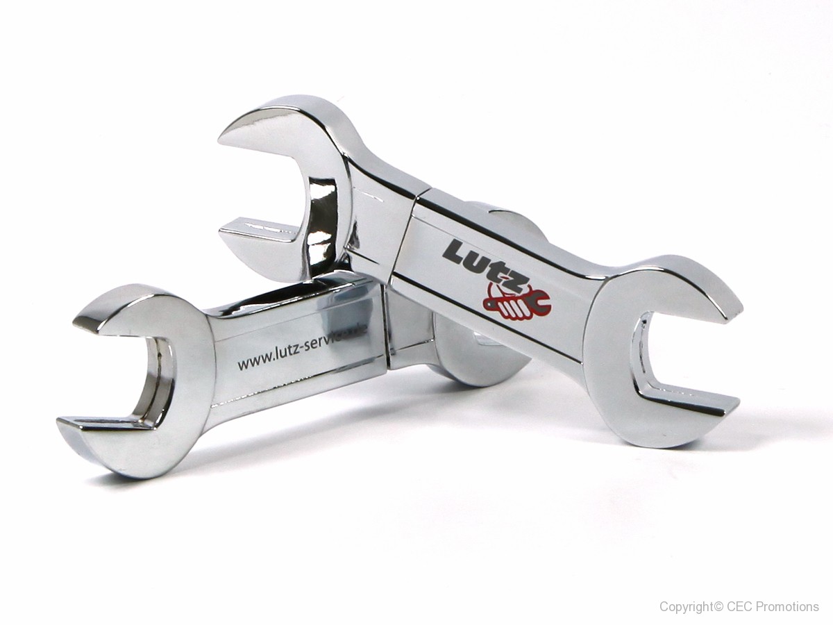 usb stick schraubenschluessel handwerk metall logo