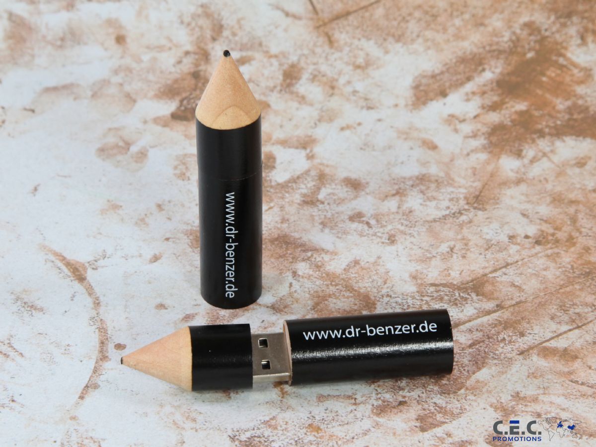 usb stick stift holz natur werbung