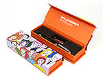 Sonderverpackung Stiftebox Kugelschreiber Verpackung Logo digitaldruck aufdruck bedruckte Klappbox orange