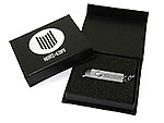 Geschenk-Verpackung schwarz USB-Stick mit Logo, K01 Magnetklappbox