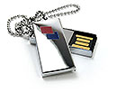 Mini-01 USB-Stick metall silber klein bedruckt, Mini.01
