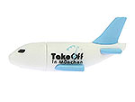 usb stick flugzeug weis logo 2farbig airplane giveaway