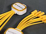 ladekabel led beleuchtung flash light gelb logo werbung