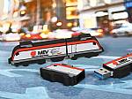 usb stick bahn transport zug speed werbung logo