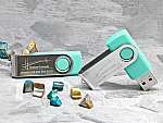 usb stick drehbar buegel metall farbe werbung