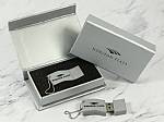 usb stick geschwungen welle logo grau verpackung silber