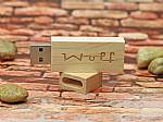 usb stick holz barot hellbraun natur öko logo