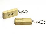 usb stick holz hell schluesselanhänger logo