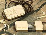 usb stick holz natur hell öko band gravur