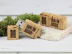 usb stick korken natur schlicht eckig holz werbung