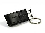 usb stick leder schwarz logo