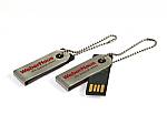 usb stick metall buegel drehbar silber logo kette