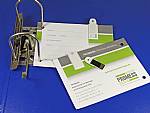 usb stick postkarte papier gelocht werbung