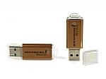 usb stick transparent gold logo schwarz
