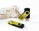 usb stick twister gold buegel druck schwarz logo werbung