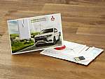 usb stick visitenkarte papier logo auto mitsubishi green mobility oeko