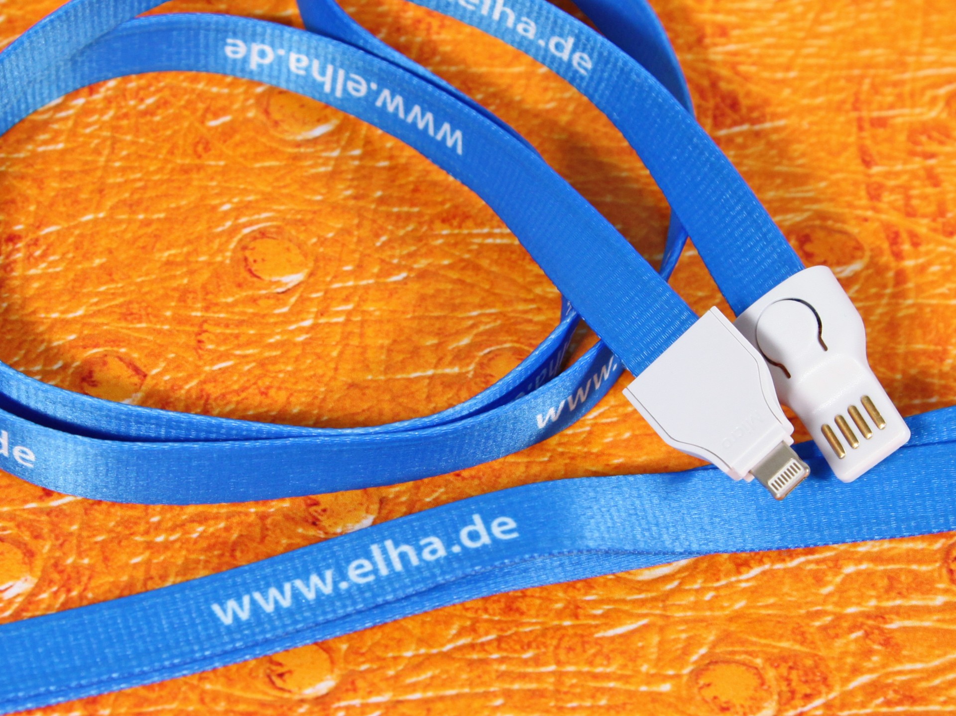 2 in 1 lanyard adapterkabel ladekabel band kabel logo