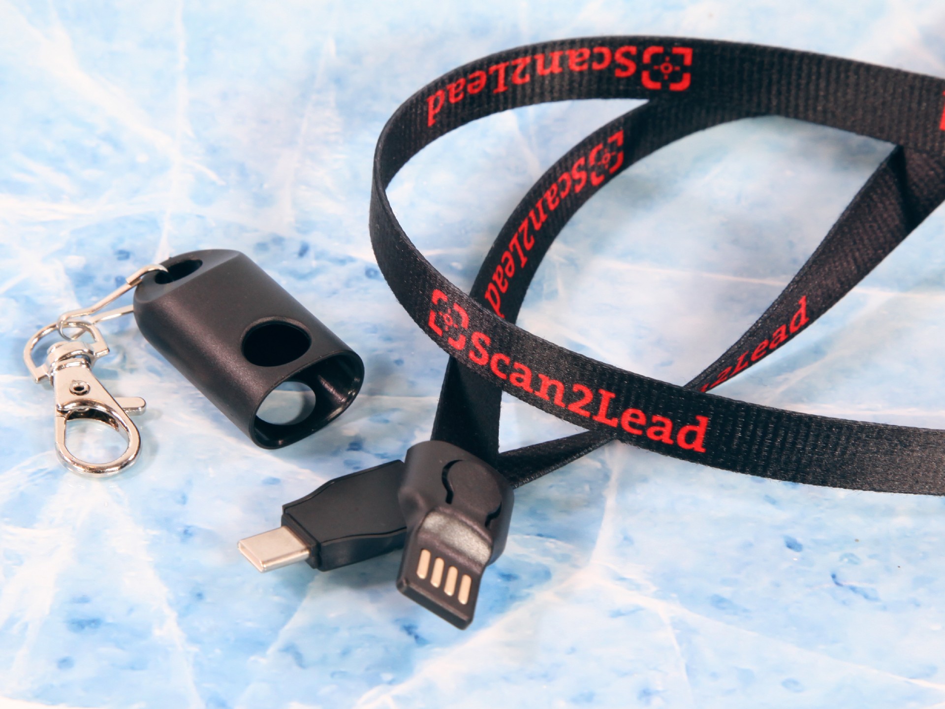 2 in 1 lanyard ladekabel adapterkabel textil clip