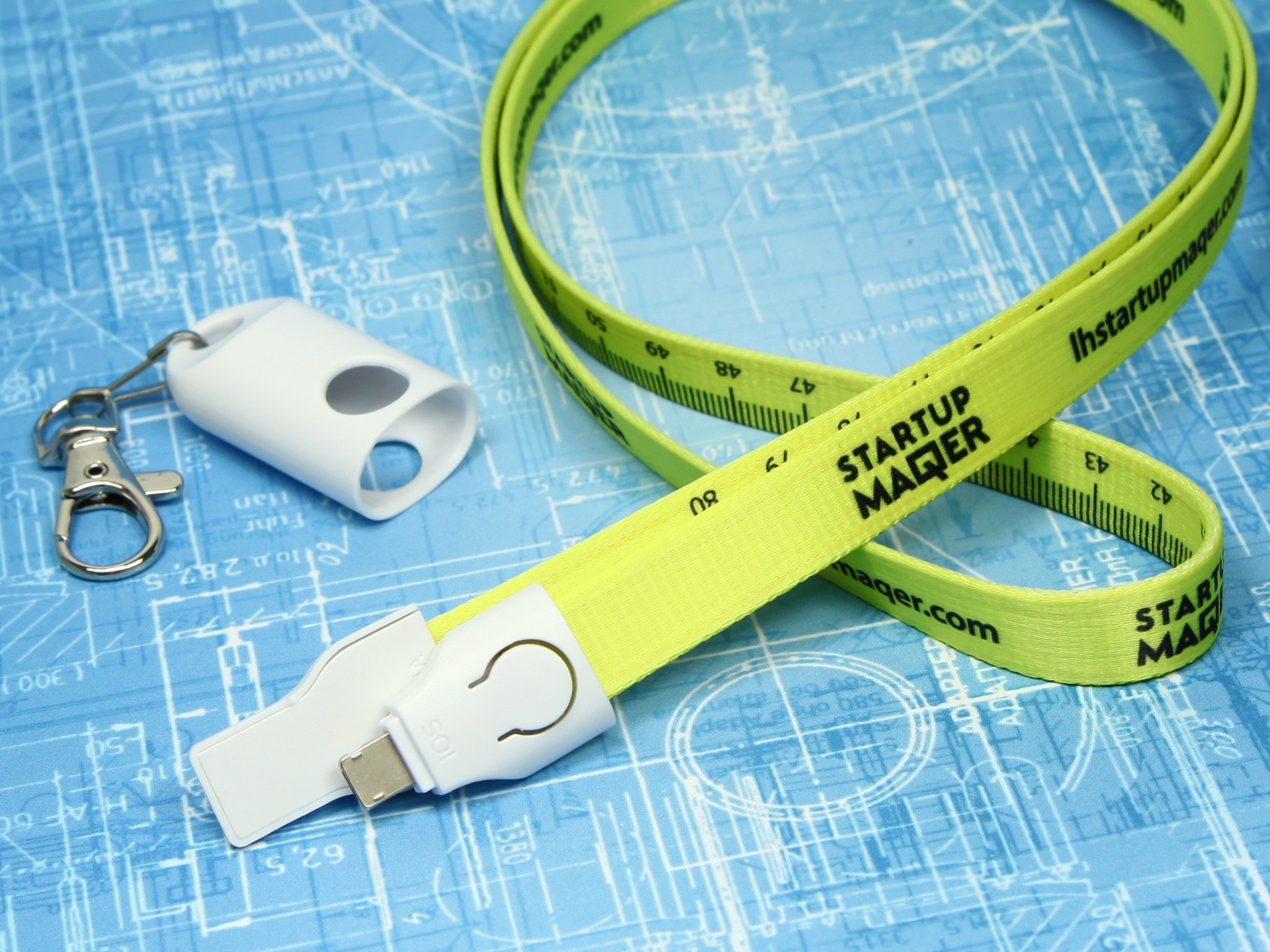 2 in 1 lanyard ladekabel kabel band bedruck logo