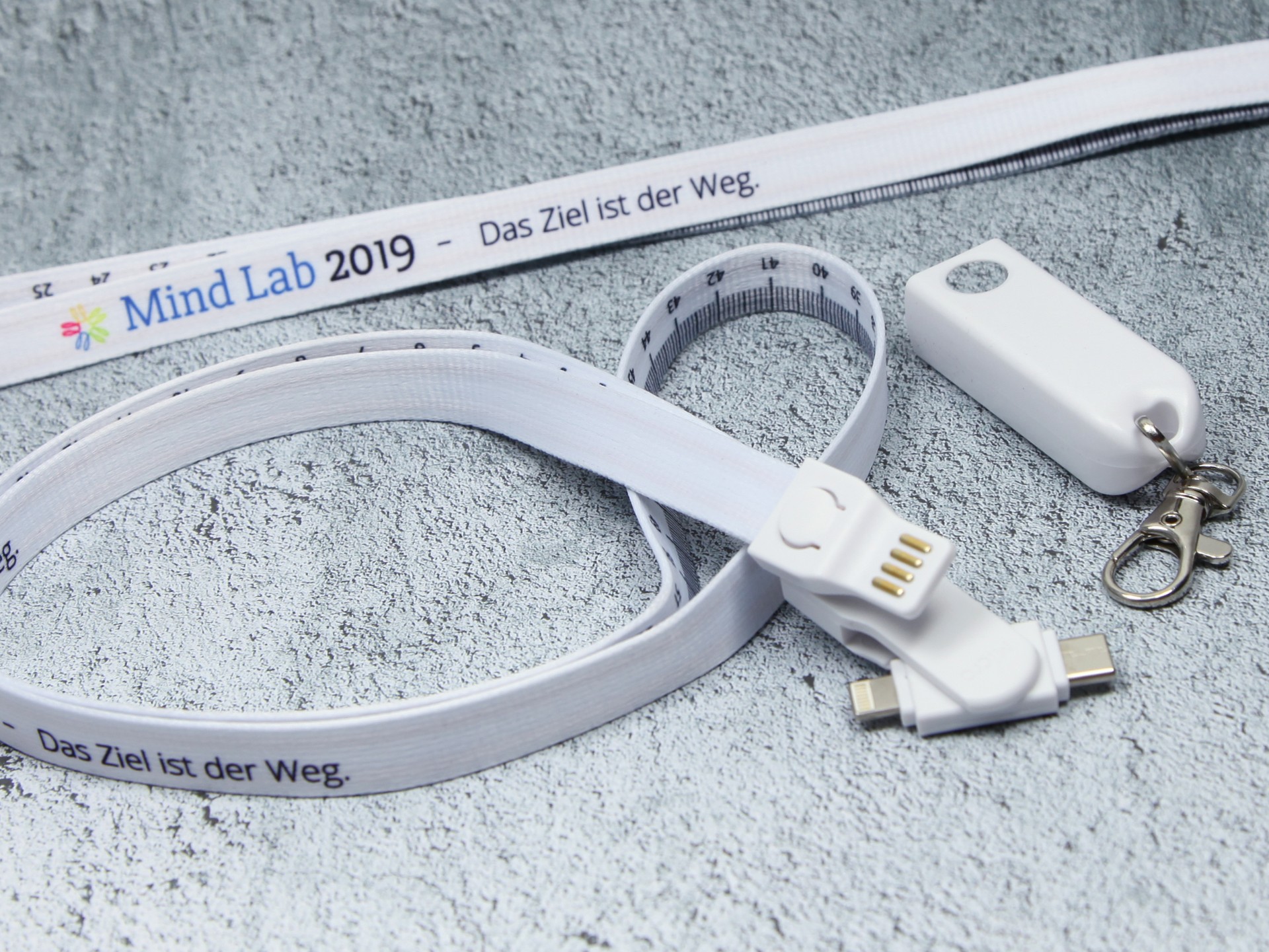 3 in 1 ladekabel lanyard typec micro iphone werbung logo